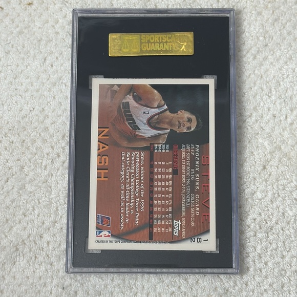 Steve Nash 1996-1997 Topps Rookie Card SGC GEM Mint 10 - Picture 2 of 2